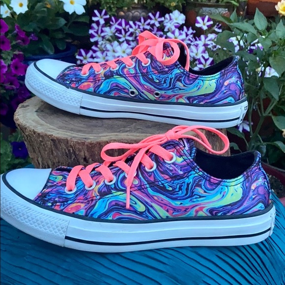 Psychedelic / Hippy Chick Converse Sz 7 - Picture 5 of 16